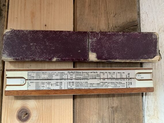 Nestler 22R/3 system Rietz pocket slide rule Germany 1940