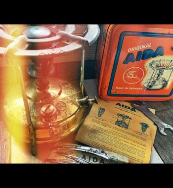 Aida 100 brass silent burner Stove complete in box 1970 Germany