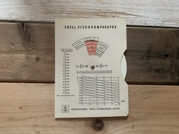 SHELL Viskokomparator oil viscosity slide chart 1970 Germany - Image 2