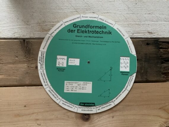 GED Kratschmer basic formulas electro engineers slide chart 1960 Germany - Image 2