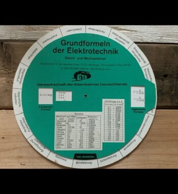 GED Kratschmer basic formulas electro engineers slide chart 1960 Germany