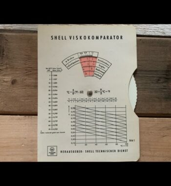 SHELL Viskokomparator oil viscosity slide chart 1970 Germany