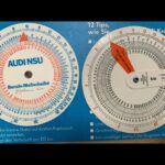 2x gas millage Audi NSU HUK slide chart 1960 Germany