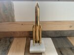 Official Ariane 5 Rocket statue gold plated metal 25cm / 10" 2000 CNES France - Image 8