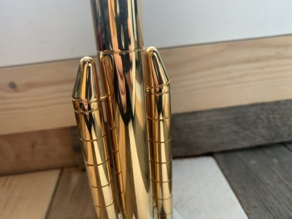 Official Ariane 5 Rocket statue gold plated metal 25cm / 10" 2000 CNES France