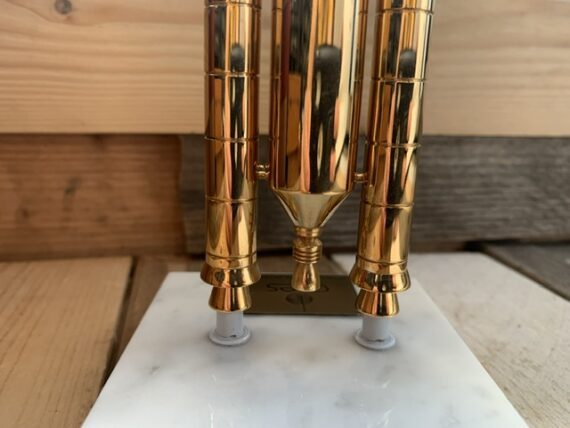 Official Ariane 5 Rocket statue gold plated metal 25cm / 10" 2000 CNES France - Image 12