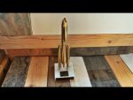 Official Ariane 5 Rocket statue gold plated metal 25cm / 10" 2000 CNES France