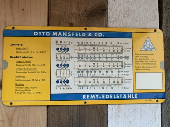 IWA RS 517.5-II Presto Machine time stainless steel slide chart 1960 Germany - Image 3