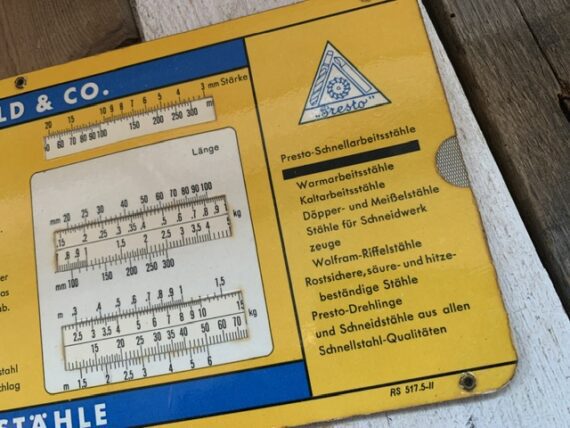 IWA RS 517.5-II Presto Machine time stainless steel slide chart 1960 Germany - Image 5