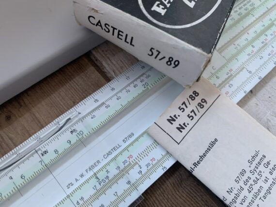 Faber Castell 57/89 Log-Log slide rule full setl 1960 Germany