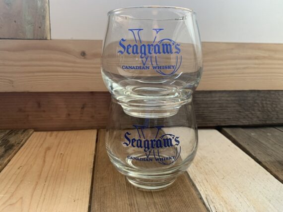 2 Whisky glasses for Seagrams VO 1970 Canada