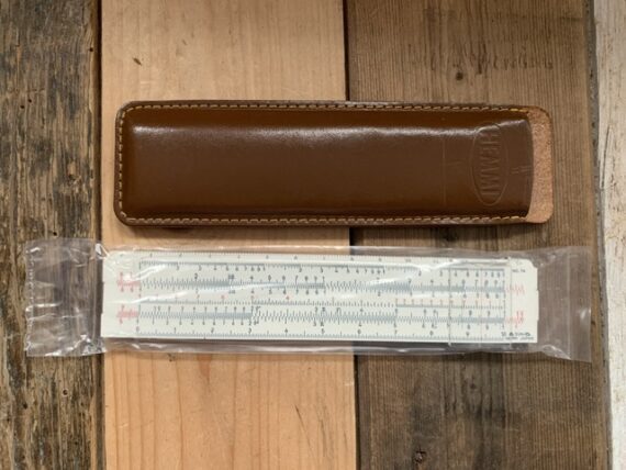 Sun Hemmi 74 Ahrend sealed pocket slide rule sleeve NOS 1970 Japan