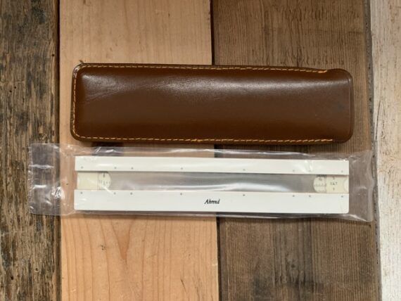 Sun Hemmi 74 Ahrend sealed pocket slide rule sleeve NOS 1970 Japan