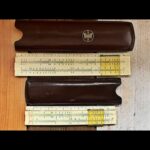 2x Faber Castell 73/91 small 63/91 pocket slide rule 1940 Germany