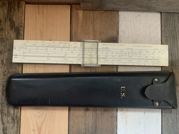 American blueprint Co US artillery arc bombing military slide rule pouch 1960 USA - Image 2