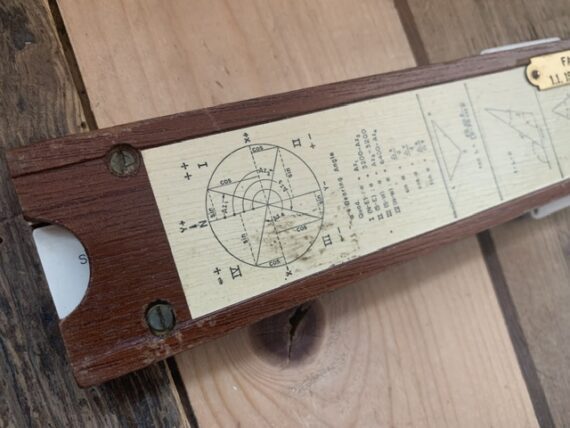 American blueprint Co US artillery arc bombing military slide rule pouch 1960 USA - Image 4
