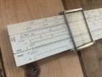 American blueprint Co US artillery arc bombing military slide rule pouch 1960 USA
