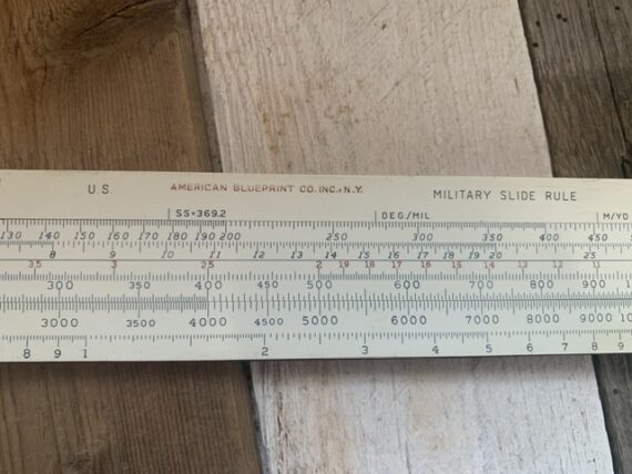 American blueprint Co US artillery arc bombing military slide rule pouch 1960 USA - Image 8