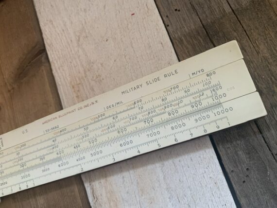 American blueprint Co US artillery arc bombing military slide rule pouch 1960 USA - Image 10