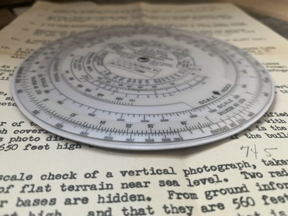 US navy vertical aerial photography bildflug airplane slide rule Felsenthal 1960 USA - Image 4