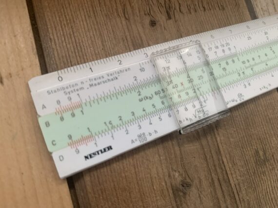 Nestler 0149 Maarschalk Concrete pocket slide rule Germany 1970