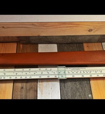 Keuffel Esser 55cm 22" short base triangulation slide rule pouch 1950 USA