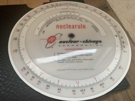 Nuclearule radioactivity measurements circular slide rule full set 1960 USA - Image 2