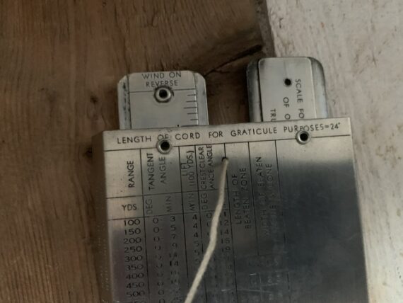 Vickers Machine Gun MKI firing metal slide rule W.H.H. 1940 Australia