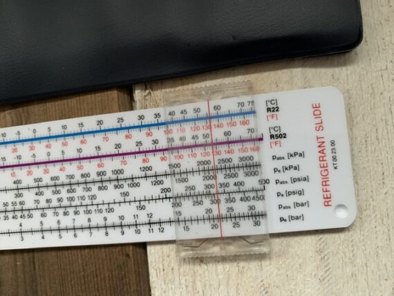 Danfoss refrigerant ITHO conversion slide rule Denmark 1960 Holland - Image 3