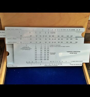 Blundell Torpedo spread Slide rule navy 1960 England