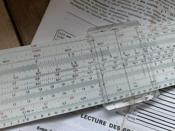 Graphoplex 695 Radian-Log slide rule full set 1970 France - Image 3