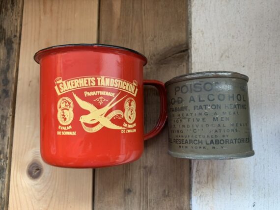 Meta-71 cup cutlery mini stove camping accessories set 1960 Switzerland Sweden - Image 9