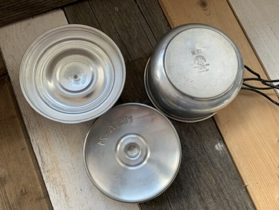 Meta-71 cup cutlery mini stove camping accessories set 1960 Switzerland Sweden - Image 4