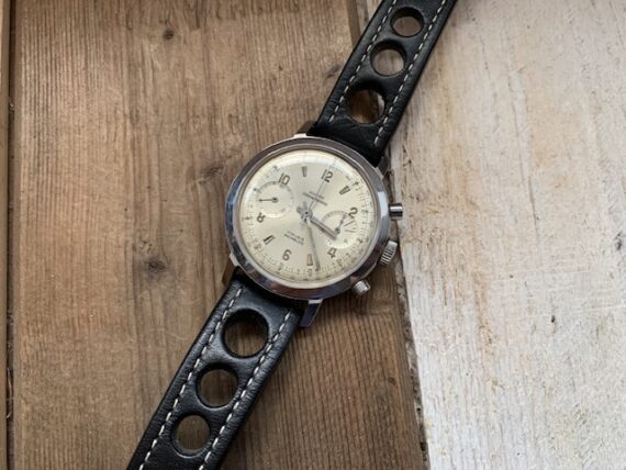 Ancre steel chronograph Landeron 148 handwind 1970 Switzerland - Image 2