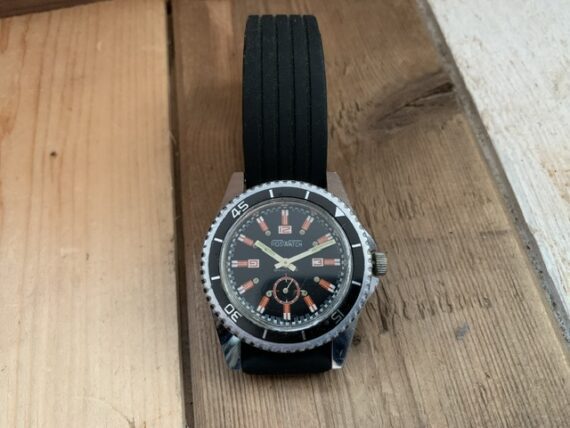 RosWatch diver style fashion handwind large case 1970 - Image 7