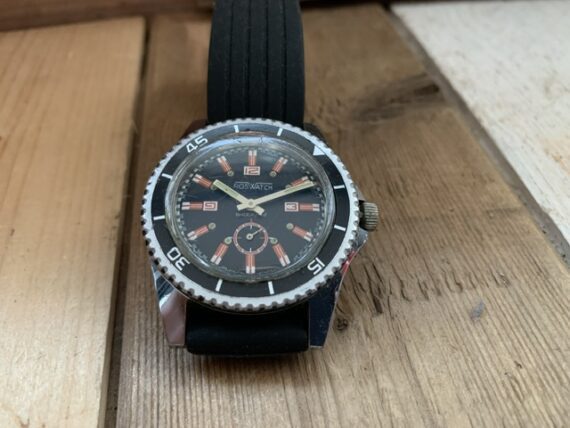 RosWatch diver style fashion handwind large case 1970 - Image 8