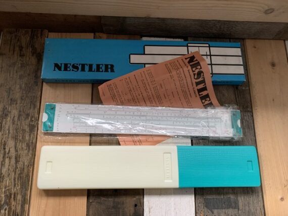 Nestler Elemath log log duplex slide rule full set 1970 Germany - Image 4