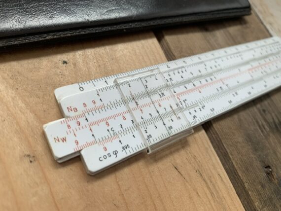 Pocket slide rule Nestler 11 AEG Nb/Nw in sleeve 1960 Germany - Image 3