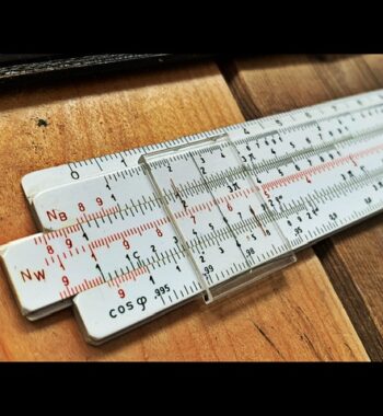 Pocket slide rule Nestler 11 AEG Nb/Nw in sleeve 1960 Germany