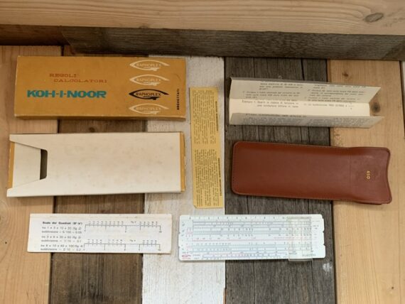 Graphoplex 650 Electro Koh-I-Noor pocket slide rule full set 1960 Italy - Image 5