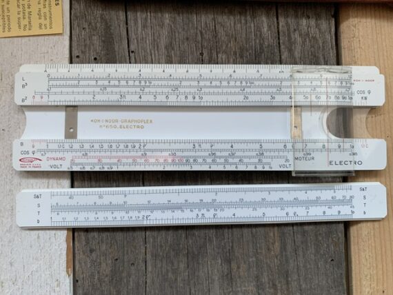 Graphoplex 650 Electro Koh-I-Noor pocket slide rule full set 1960 Italy - Image 6