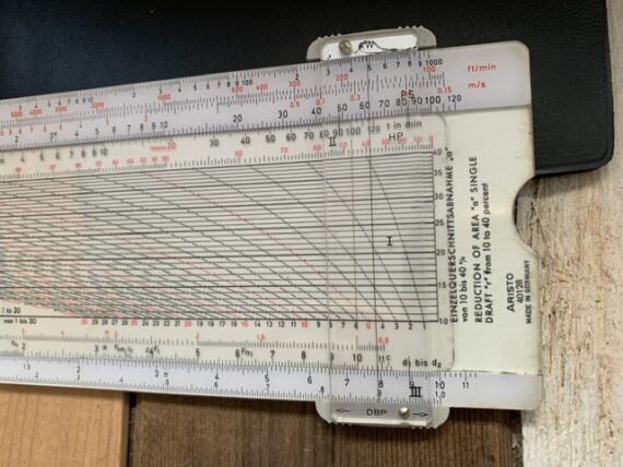 Aristo 40128 pocket Wire slide rule in case 1960 Germany