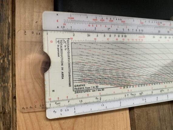 Aristo 40128 pocket Wire slide rule in sleeve 1960 Germany - Image 5