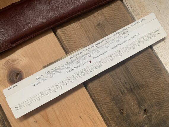 Graphoplex SHELL Stack loss excess air pocket slide rule 1960 Dutch France - Image 5