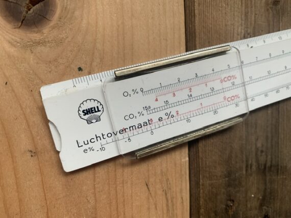 Graphoplex SHELL Stack loss excess air pocket slide rule 1960 Dutch France - Image 6