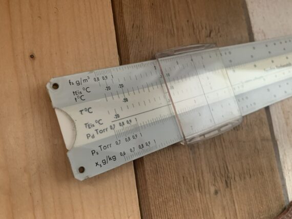 IWA 0594 Psychrometer humidity slide rule 1960 Germany