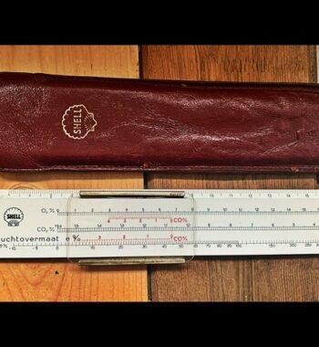 Graphoplex SHELL Stack loss excess air pocket slide rule 1960 Dutch France