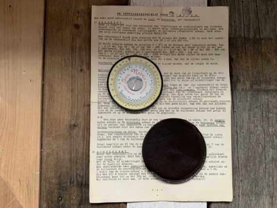 ALRO printing circular slide rule case cicero Jos Neve 1960 Holland - Image 2