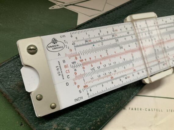 Faber Castell 62/82 pocket slide rule manual sleeve 1960 Germany - Image 6