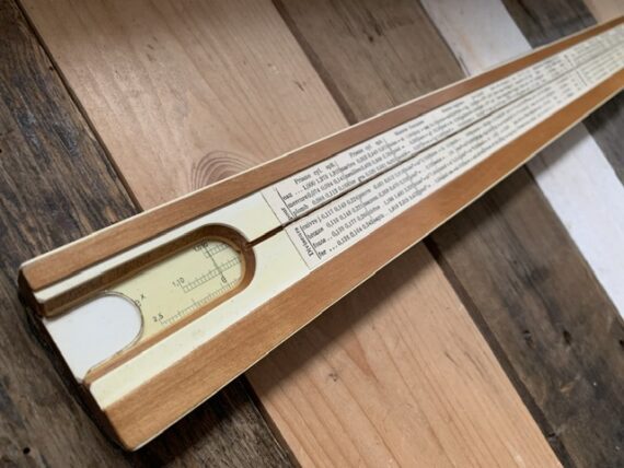 Nestler 21a Darmstadt 58cm 23" long slide rule 1950 Germany - Image 5